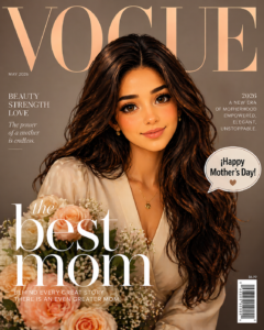Magazine cover portrait Happy Mother’s Day