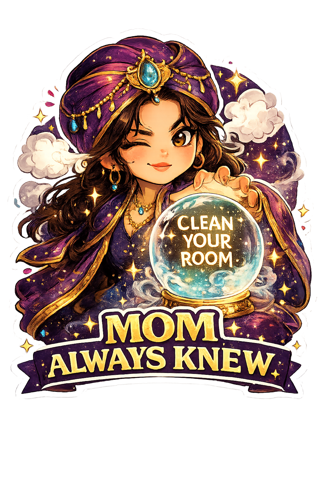 Psychic fortune-teller mom sticker - IA Tools