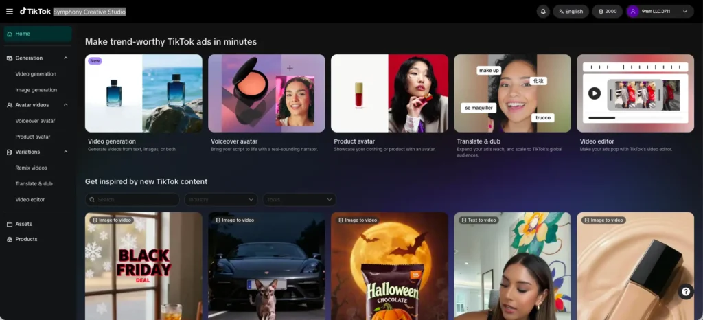 TikTok Symphony Creative Studio